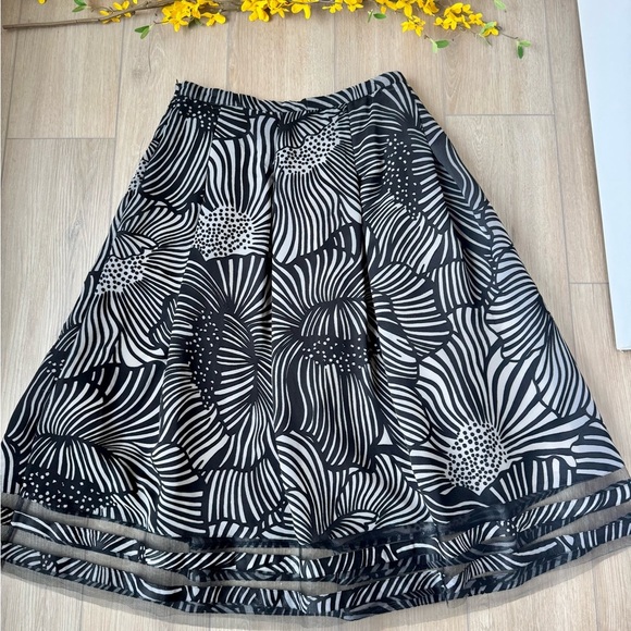 Anthropologie Nightblossom Floral Midi Skirt by SB by Sachin & Bab sz 30in waist - Picture 2 of 7